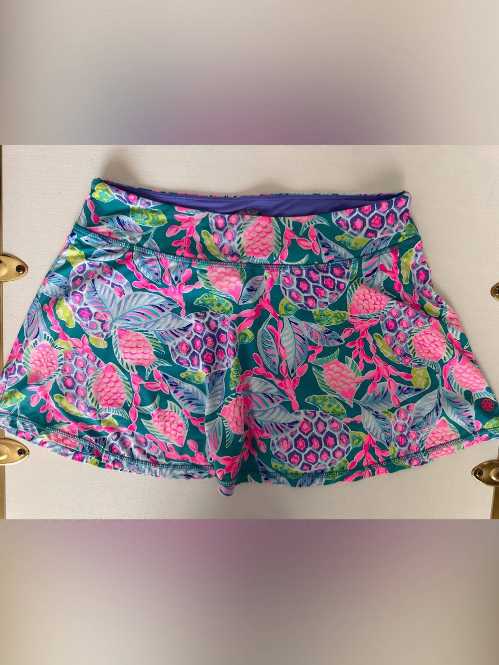Lilly Pulitzer Luxletic Turtle Print Athletic Skort